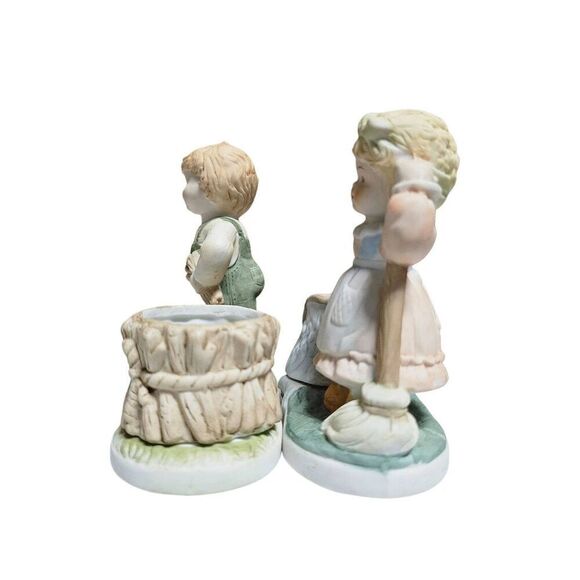 Beacon Hill Vintage Candle Holders Girl and Boy Figurines Set of Two 1980s - Picture 4 of 8
